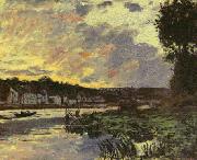 Claude Monet Seine at Bougival in the Evening oil painting picture wholesale